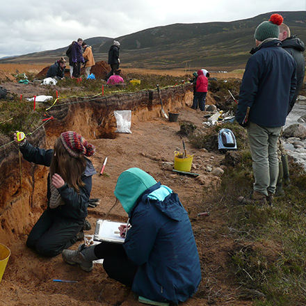 Research on Mesolithic and Neolithic activity in the Cairngorms. Copyright:University of Aberdeen