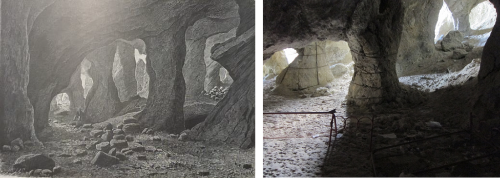 Illustrations of the alum cave 