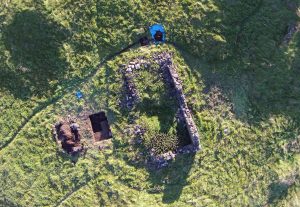 Excavation at 'the bothy' on Staffa 