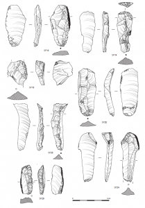 Lithic artefact illustrations