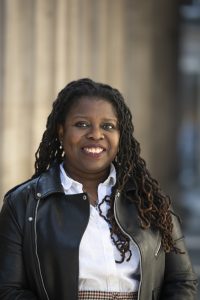 Dr Peggy Brunache, lecturer at the University of Glasgow on the History of Atlantic slavery. She is photographed here  in Glasgow City Centre. 


Photo Credit: Kirsty Anderson