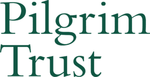 Green text that reads "Pilgrim Trust"