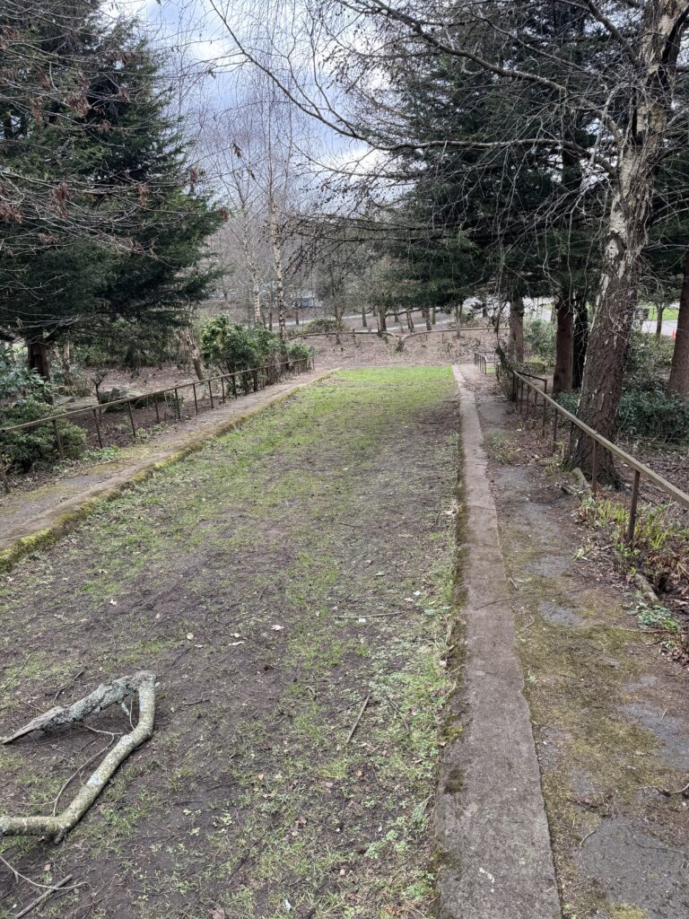 The remains of Kelvin Wheelies skatepark, Kelvingrove Park, Glasgow, Scotland