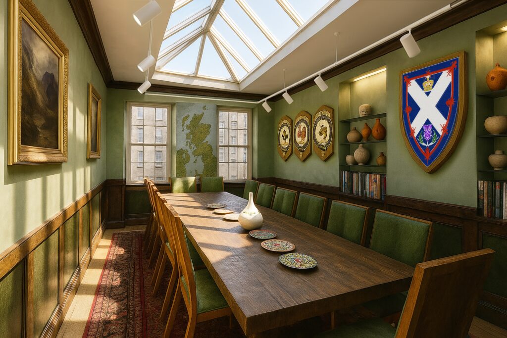 computer generated impression of possible board room of heritage hub